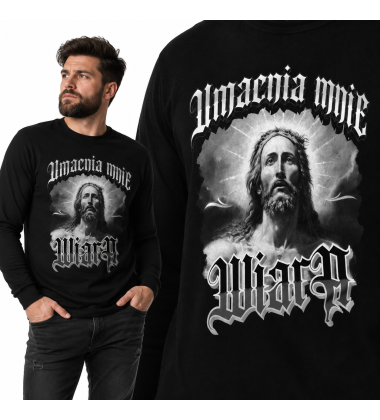 LONGSLEEVE Chrześcijański   Umacnia Mnie Wiara